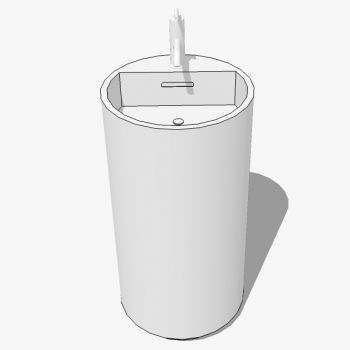 现代柱状洗手台