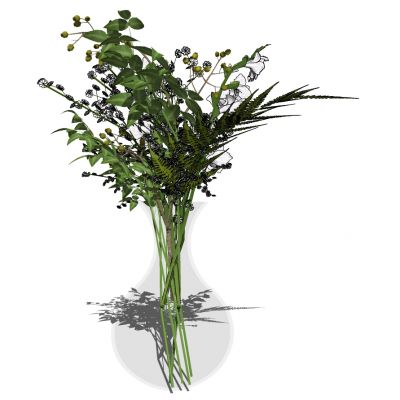 现代玻璃花瓶插花花艺摆件