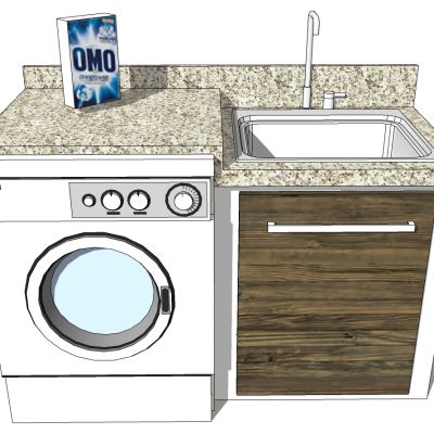 洗衣机洗菜盆柜