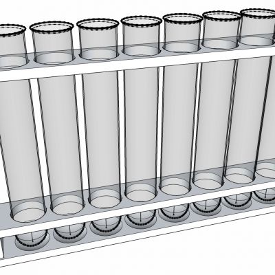 化学实验仪器试管架和试管