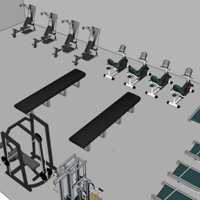 健身器材跑步机器械哑铃构件
