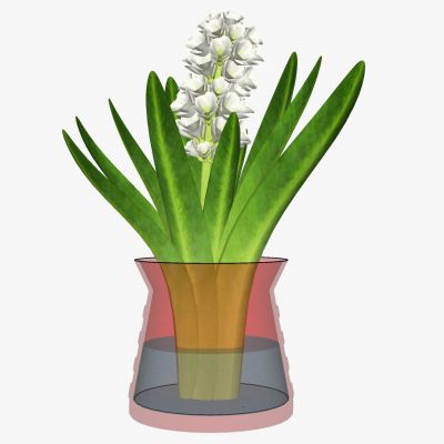 现代玻璃花瓶插花花艺摆件铃兰饰品