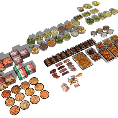 自助餐食物组合