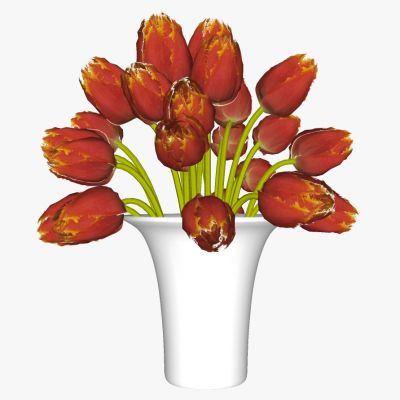 现代欧式花瓶花艺插花摆件郁金香