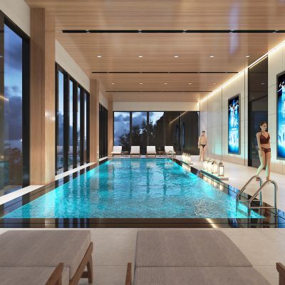现代游泳馆 游泳池
