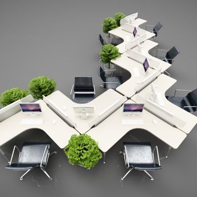  现代风格办公桌