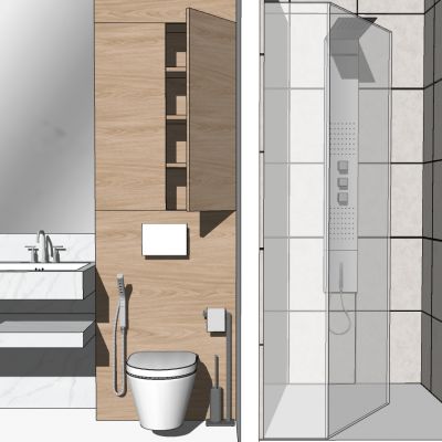 现代简约洗手台