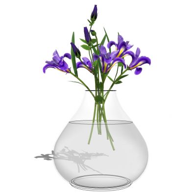 现代玻璃花瓶插花花艺摆件