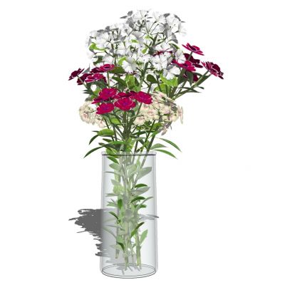现代玻璃花瓶插花花艺摆件