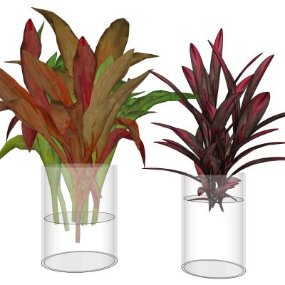 现代玻璃花瓶插花花艺摆件