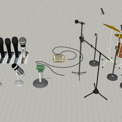 话筒麦克风架子鼓音乐器材