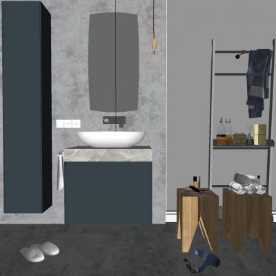 现代简约洗手台