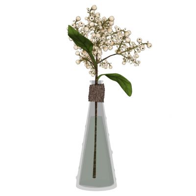 现代玻璃花瓶插花花艺摆件花苞