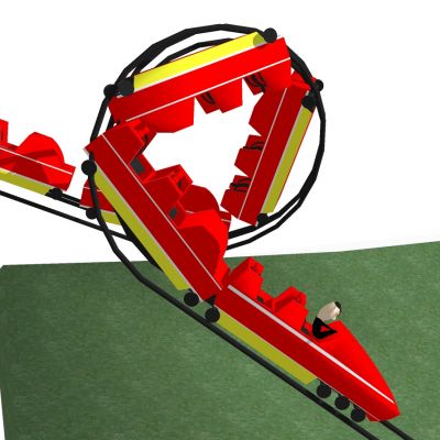 现代儿童游乐园游乐设施过山车