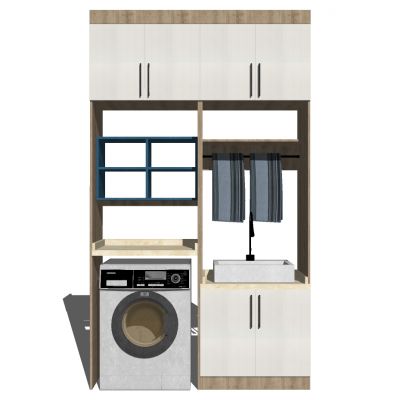 现代北欧阳台储物柜