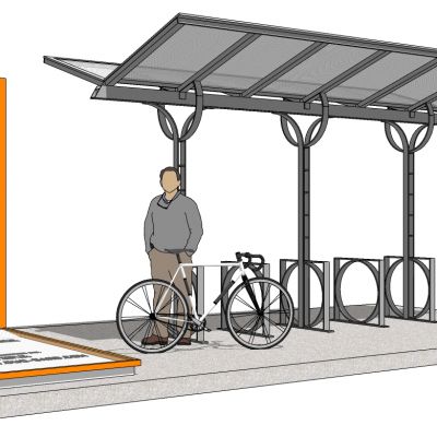 自行车山地车车架车棚构件