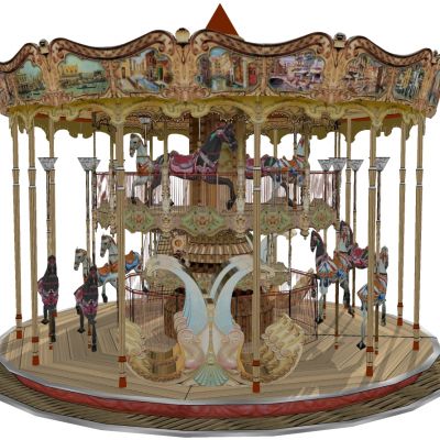 现代儿童游乐园游乐设施儿童旋转木马组合