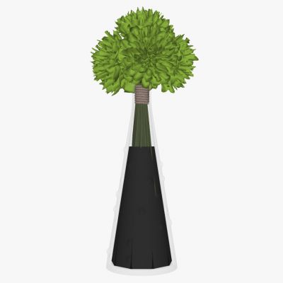 现代玻璃花瓶插花花艺职务摆件饰品SU模型