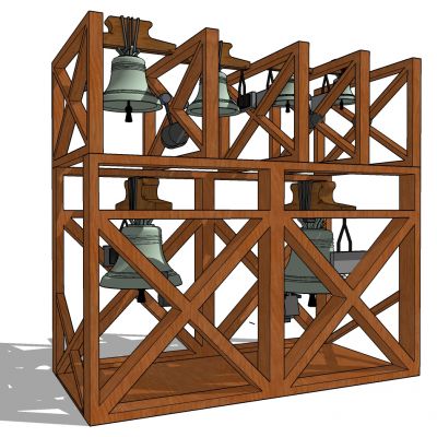 民族乐器构件钟磬构件青铜钟架子