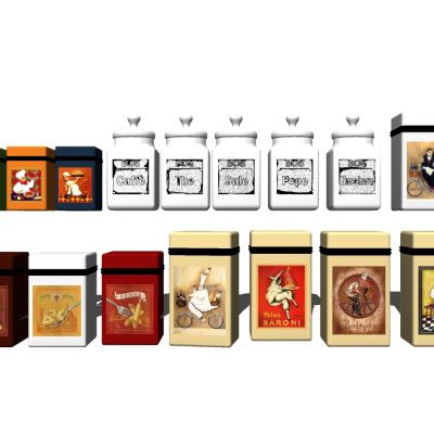 现代厨房摆件调料罐瓶子