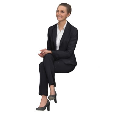 高精度坐姿人物