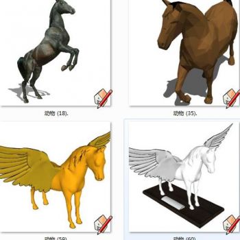 马飞马动物雕塑