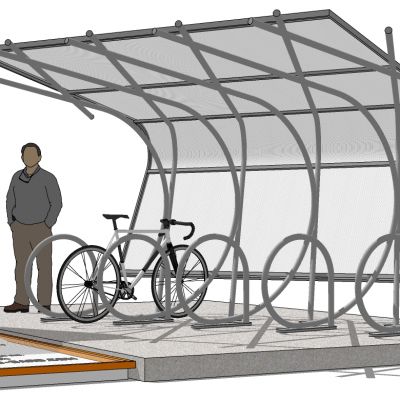 自行车山地车车架车棚构件