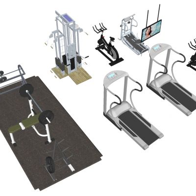 现代建设器材体育器材跑步机动感单车