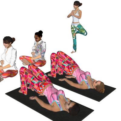 瑜伽健身运动女人人物