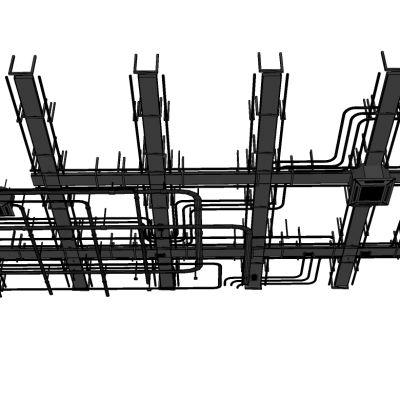 工业风空调管道管线构件