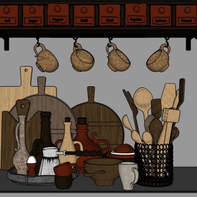 欧式美式新疆伊斯兰厨房用品组合吊装置物架