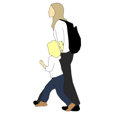 现代休闲女性人物孩子