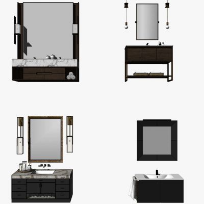 现代轻奢洗手台