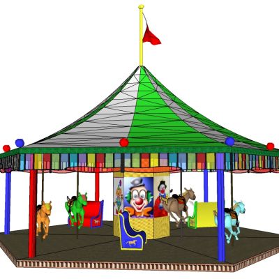 旋转木马帐篷儿童游乐