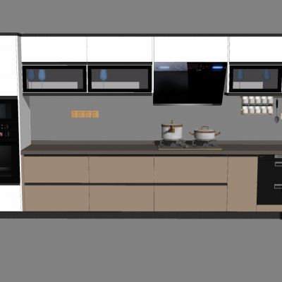 现代北欧轻奢厨柜