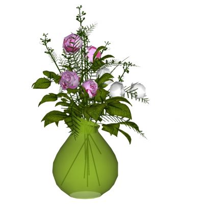 欧式法式插花花瓶大花艺摆件白玫瑰粉玫瑰