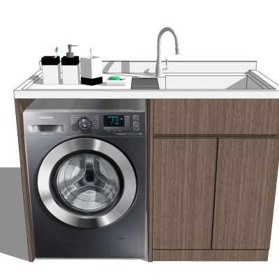 洗衣柜洗衣机洗菜盆牙刷牙