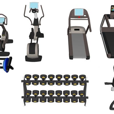 现代健身房健身娱乐器材