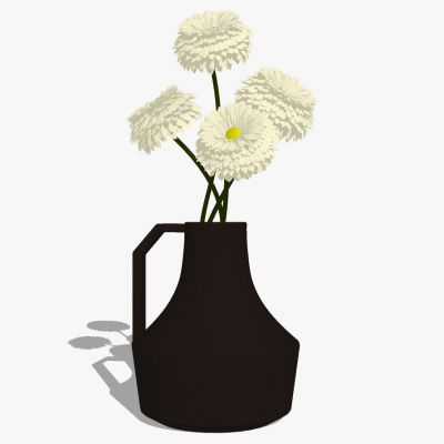 现代花瓶花艺插花摆件饰品非洲菊