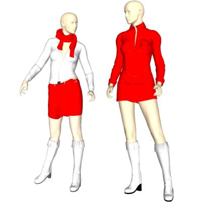 女装人物服饰服装模特