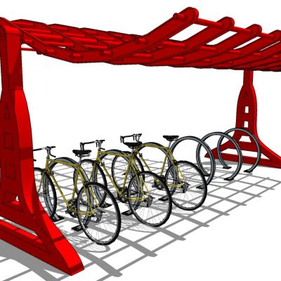 自行车山地车车架车棚构件