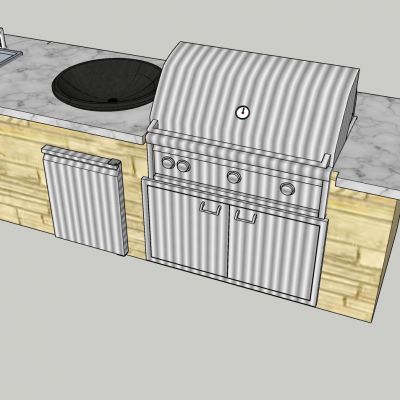 户外烤炉橱柜灶台
