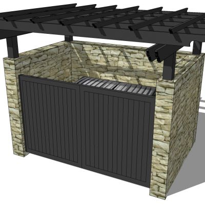 新中式户外垃圾桶垃圾箱