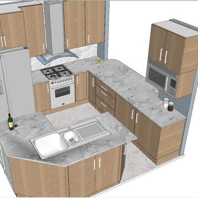 现代北欧厨房厨柜