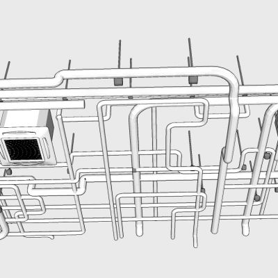 工业风空调管道管线构件