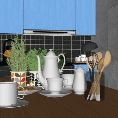 现代北欧地中海厨柜