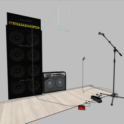 现代酒吧歌厅演唱麦克风音响设备