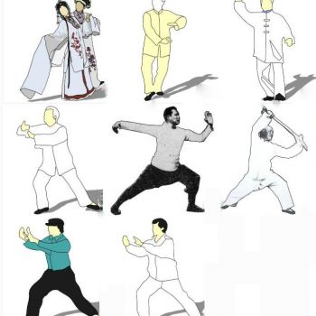 男性人物武术太极人物