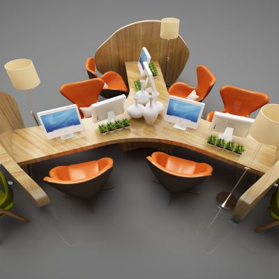  现代风格办公桌