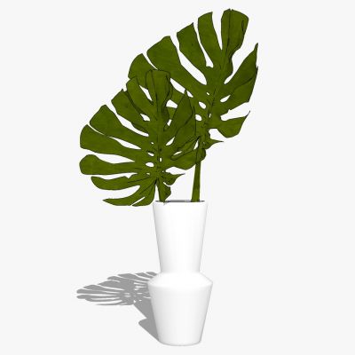 现代花瓶花艺插花摆件饰品芭蕉叶